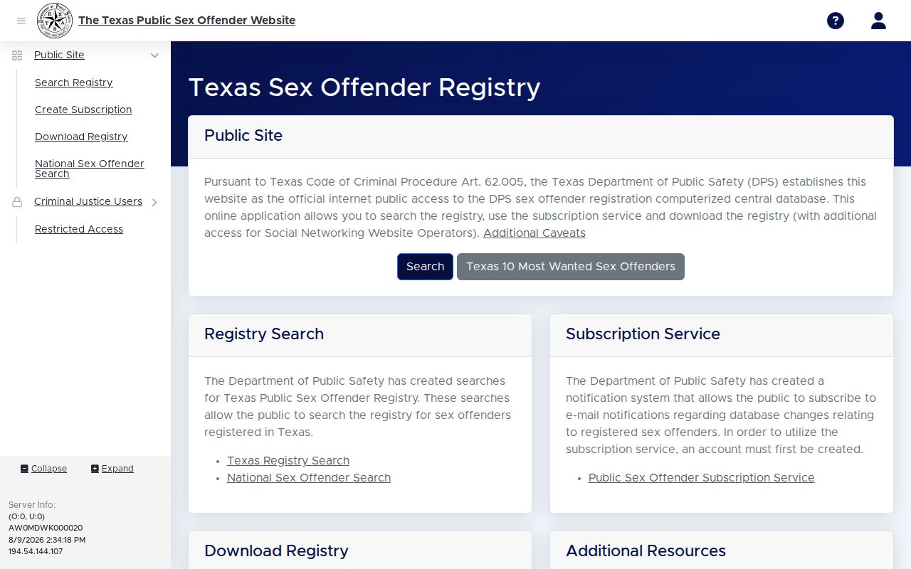 Hale County sex offender search through the Texas public registry