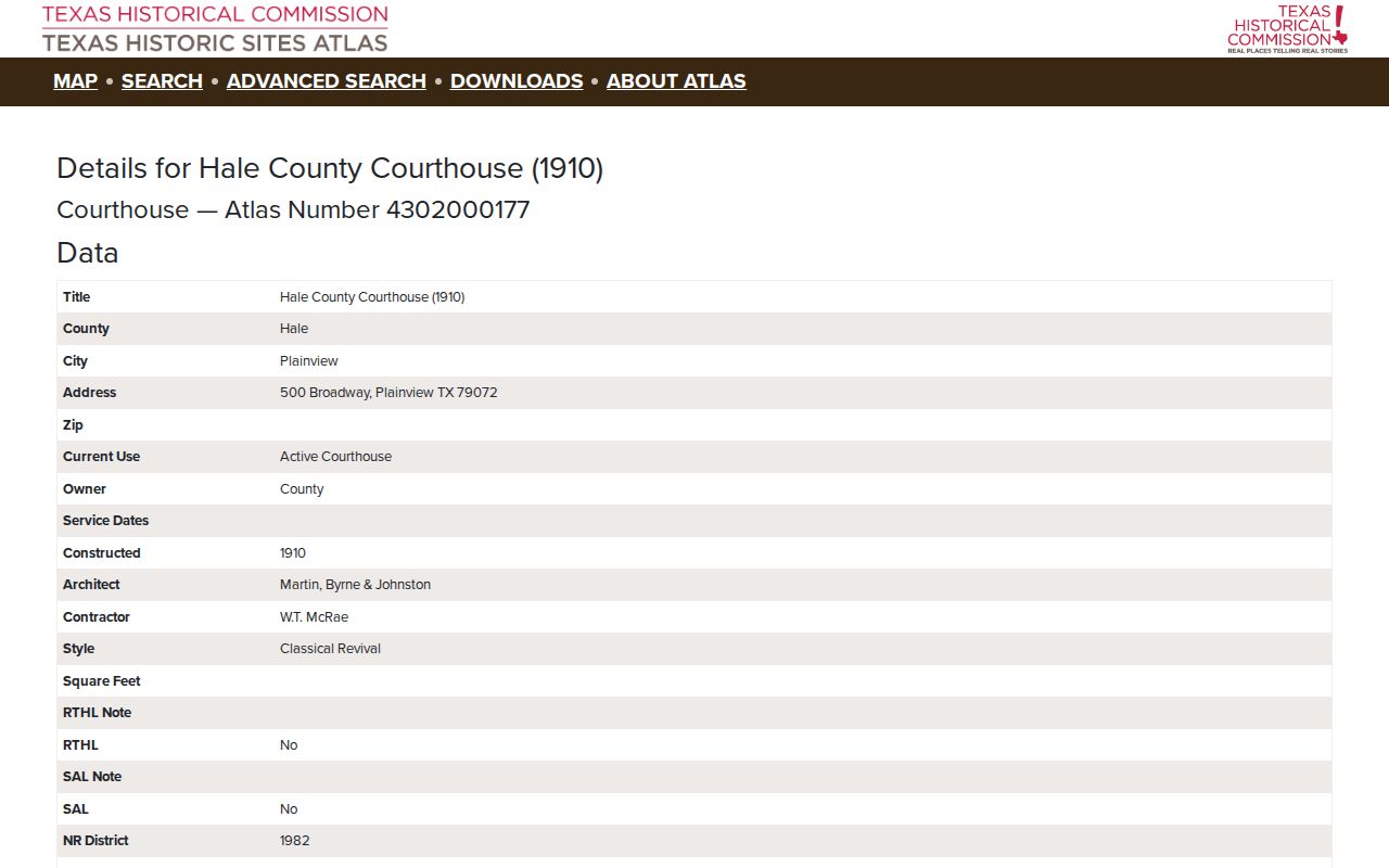 Hale County criminal records courthouse atlas source